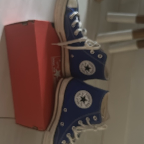 Converse Blue High-Top Sneakers Classic Canvas Design - Picture 3 of 5